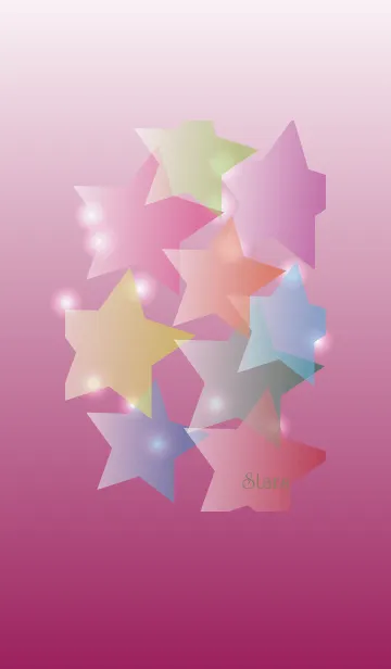 [LINE着せ替え] Pastel-stars in purple-gradationの画像1