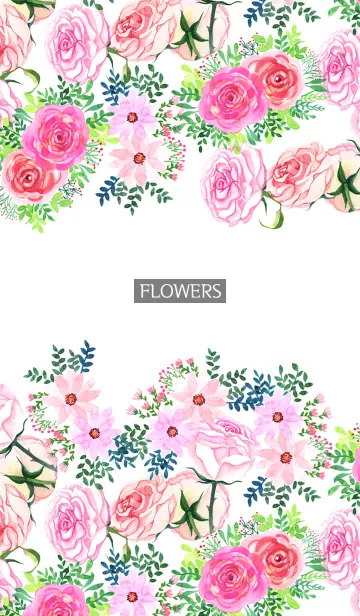 [LINE着せ替え] water color flowers_404の画像1