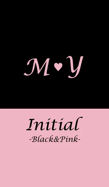 [LINE着せ替え] Initial "M＆Y" -Black＆Pink-の画像1