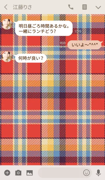 [LINE着せ替え] TARTAN CHECK COLLECTION #68の画像3