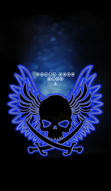 [LINE着せ替え] SKULL NEON BLUE5の画像1