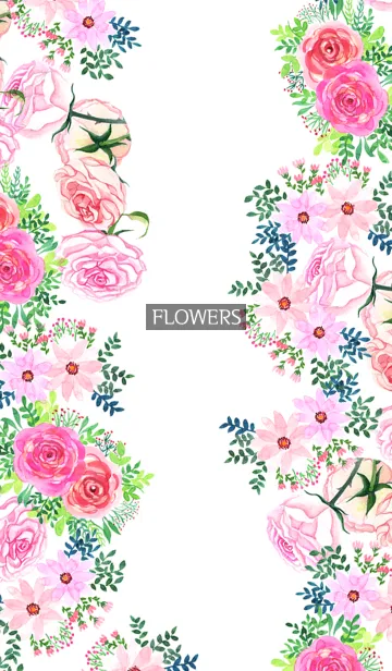 [LINE着せ替え] water color flowers_406の画像1