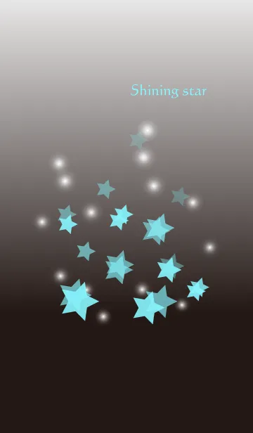 [LINE着せ替え] Shining-skyblue stars in brackの画像1