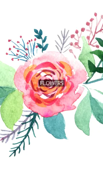 [LINE着せ替え] water color flowers_407の画像1