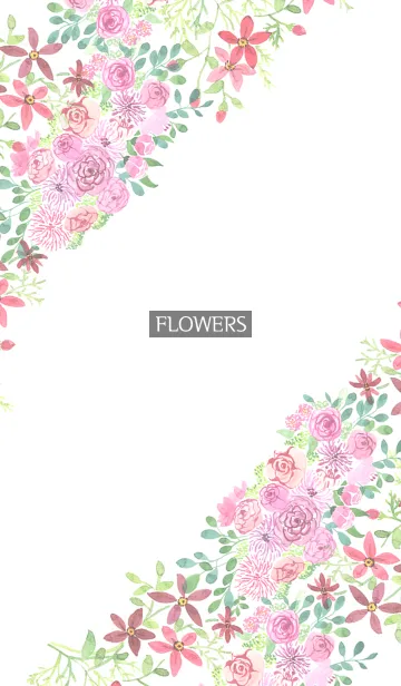 [LINE着せ替え] water color flowers_415の画像1