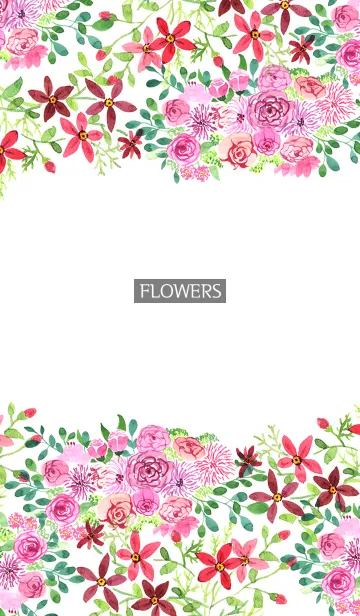 [LINE着せ替え] water color flowers_413の画像1