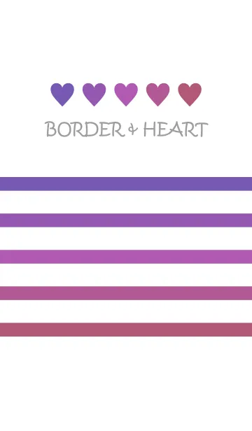 [LINE着せ替え] BORDER ＆ HEART-Purple Pattern-の画像1