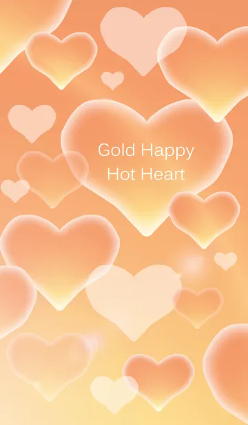 [LINE着せ替え] Gold Happy Hot Heartの画像1