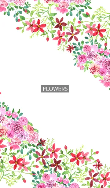 [LINE着せ替え] water color flowers_414の画像1