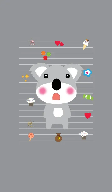 [LINE着せ替え] Cute Koala theme v.2 (JP)の画像1