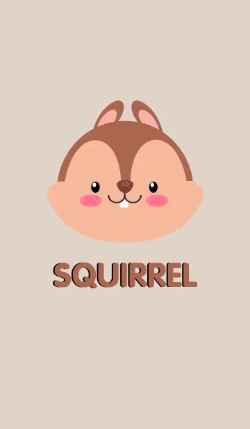 [LINE着せ替え] Simple Cute Face Squirrel Theme(jp)の画像1