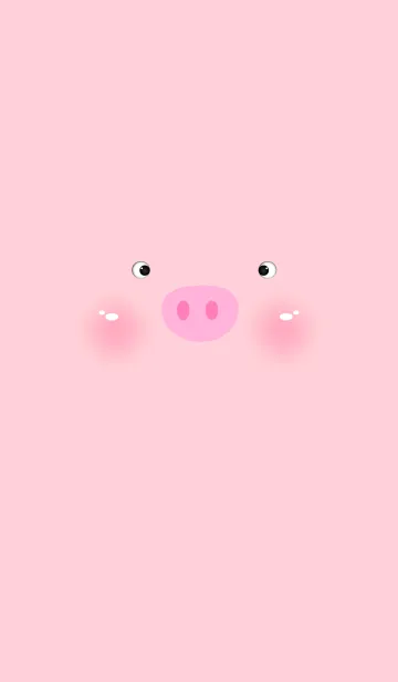 [LINE着せ替え] Simple Cute Pink Pig Face theme Vr.2(jp)の画像1