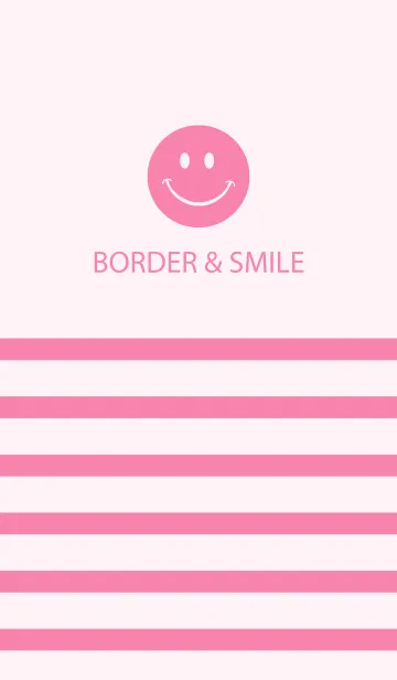 [LINE着せ替え] BORDER ＆ SMILE -PINK-の画像1