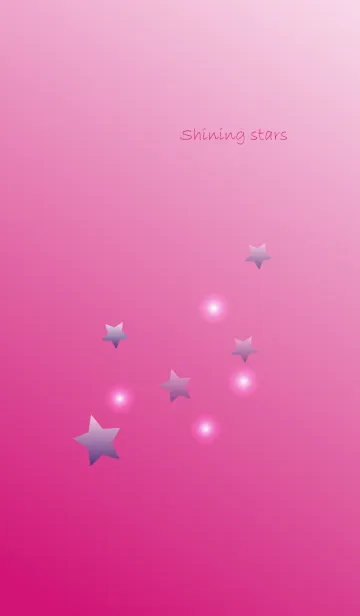 [LINE着せ替え] Shining-stars in gradation pinkの画像1