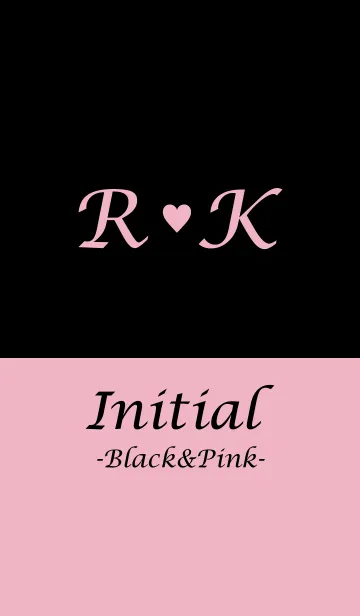 [LINE着せ替え] Initial "R＆K" -Black＆Pink-の画像1