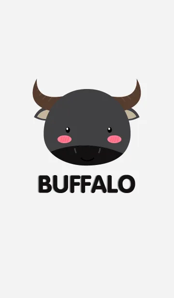 [LINE着せ替え] Simple Cute Face Buffalo Theme(jp)の画像1