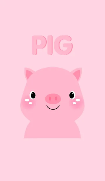 [LINE着せ替え] Simple Lovely Pink Pig Theme(jp)の画像1