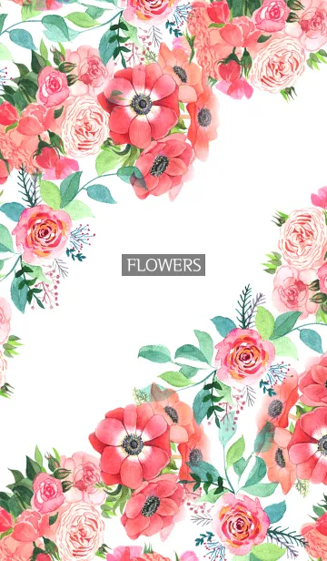 [LINE着せ替え] water color flowers_418の画像1