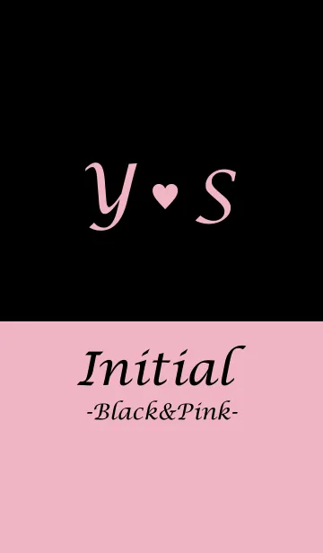 [LINE着せ替え] Initial "Y＆S" -Black＆Pink-の画像1