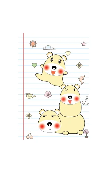 [LINE着せ替え] Cute bear theme v.7 (JP)の画像1