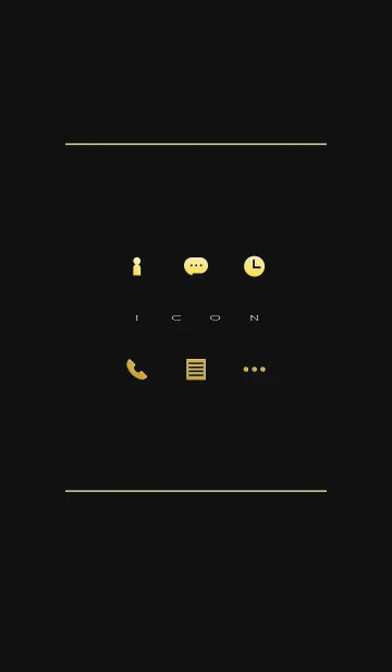 [LINE着せ替え] Simple Icon - GOLD -の画像1