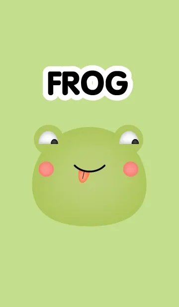 [LINE着せ替え] Simple Emotions Face Frog Theme(jp)の画像1