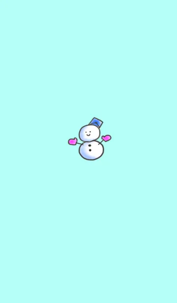 [LINE着せ替え] ほのぼの雪だるまの画像1