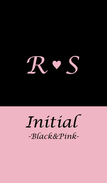 [LINE着せ替え] Initial "R＆S" -Black＆Pink-の画像1