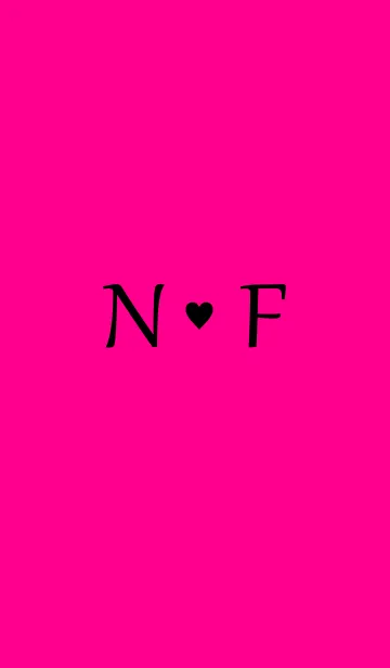 [LINE着せ替え] Initial "N ＆ F" Vivid pink ＆ black.の画像1