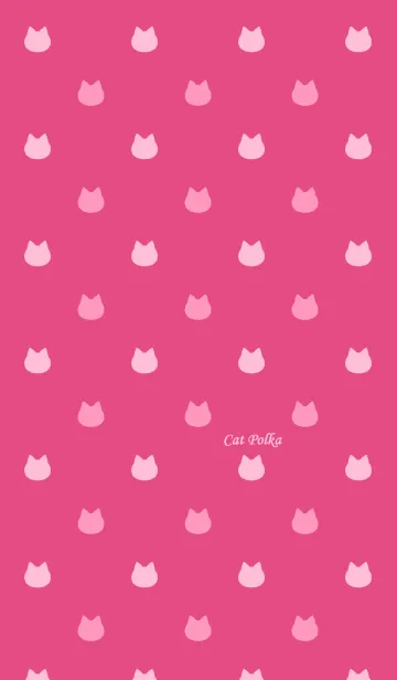 [LINE着せ替え] Cat Polka[Pink and Pink]の画像1