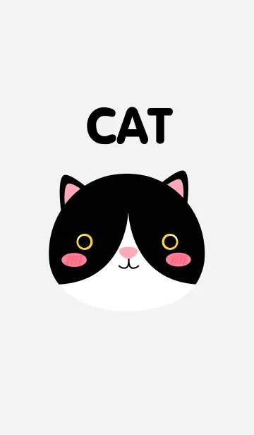 [LINE着せ替え] Simple Cute Face Cat Theme(jp)の画像1