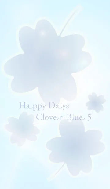 [LINE着せ替え] Happy Days Clover Blue 5の画像1