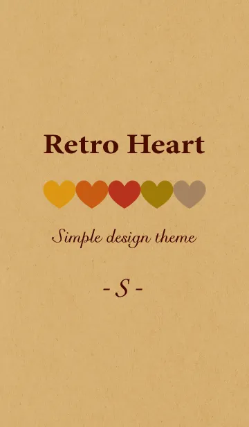 [LINE着せ替え] Kraft Retro Heart『S』の画像1