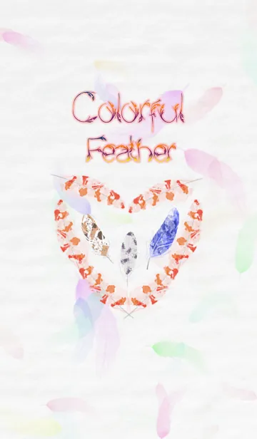 [LINE着せ替え] Colorful feather (watercolor)の画像1