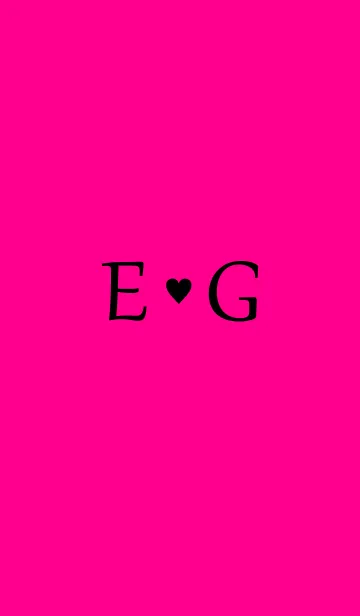 [LINE着せ替え] Initial "E ＆ G" Vivid pink ＆ black.の画像1