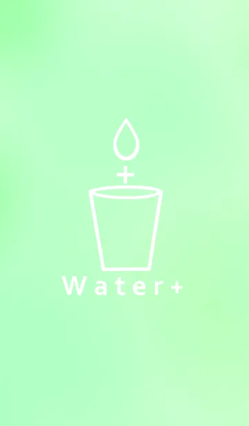 [LINE着せ替え] Water +(Green)の画像1