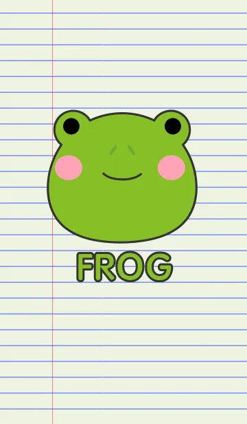 [LINE着せ替え] Simple Frog On Paper Theme(jp)の画像1