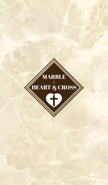 [LINE着せ替え] CHAMPAGNE GOLD MARBLE × HEART CROSSの画像1