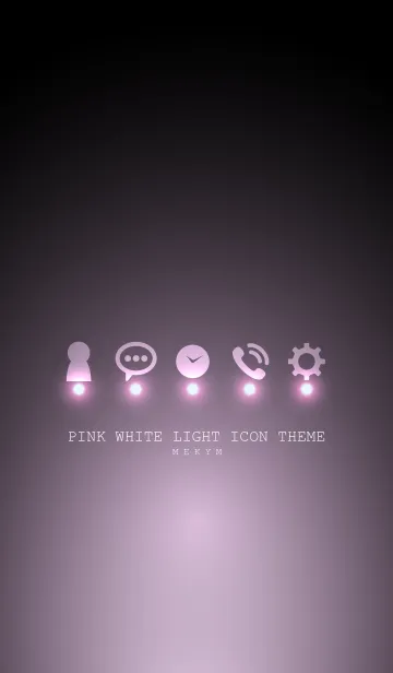 [LINE着せ替え] PINK WHITE LIGHT ICON THEMEの画像1