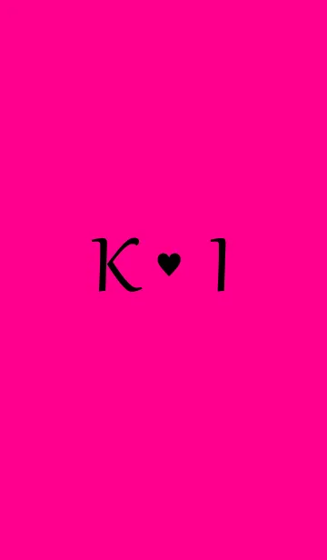 [LINE着せ替え] Initial "K ＆ I" Vivid pink ＆ black.の画像1