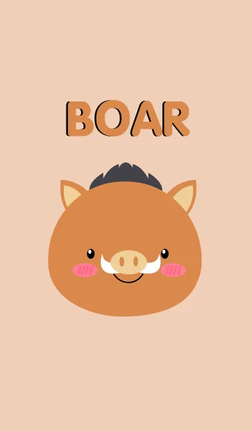 [LINE着せ替え] Simple Cute Face Boar Theme(jp)の画像1