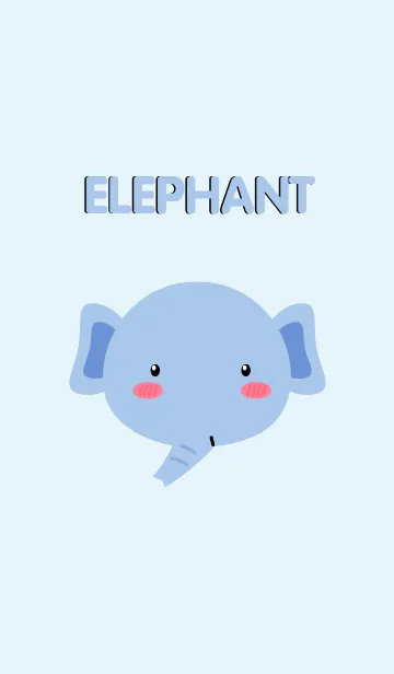 [LINE着せ替え] Simple Cute Face Elephant Theme(jp)の画像1