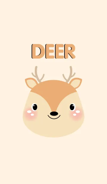 [LINE着せ替え] Simple Lovely Deer Theme(jp)の画像1