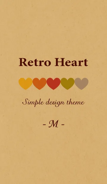 [LINE着せ替え] Kraft Retro Heart『M』の画像1