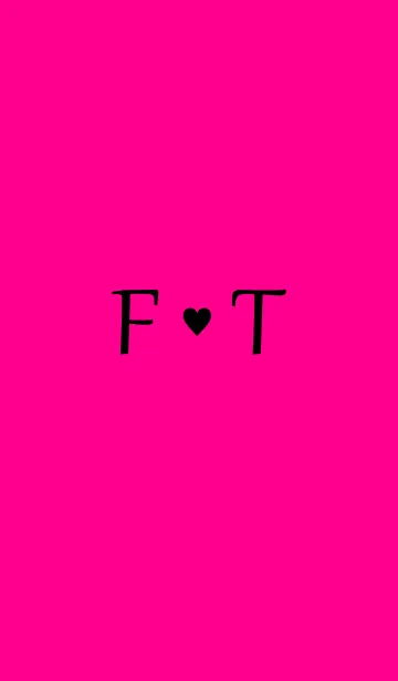 [LINE着せ替え] Initial "F ＆ T" Vivid pink ＆ black.の画像1