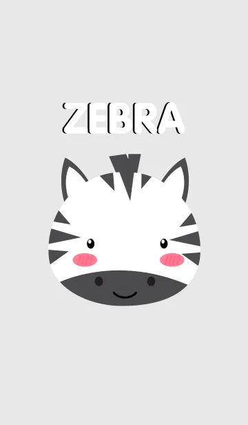 [LINE着せ替え] Simple Cute Face Zebra Theme(jp)の画像1