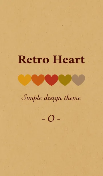 [LINE着せ替え] Kraft Retro Heart『O』の画像1