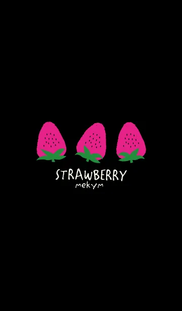 [LINE着せ替え] STRAWBERRY -BLACK＆PINK-の画像1