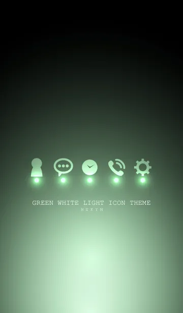 [LINE着せ替え] GREEN WHITE LIGHT ICON THEMEの画像1