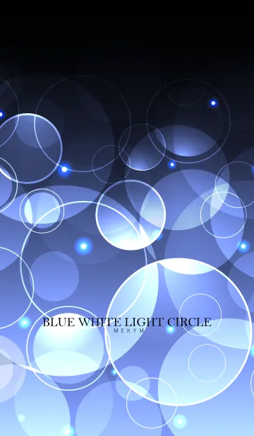 [LINE着せ替え] BLUE WHITE LIGHT CIRCLEの画像1